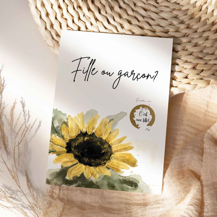 Nature and flowers scratch cards - Meadow Gender reveal - Girl or boy?