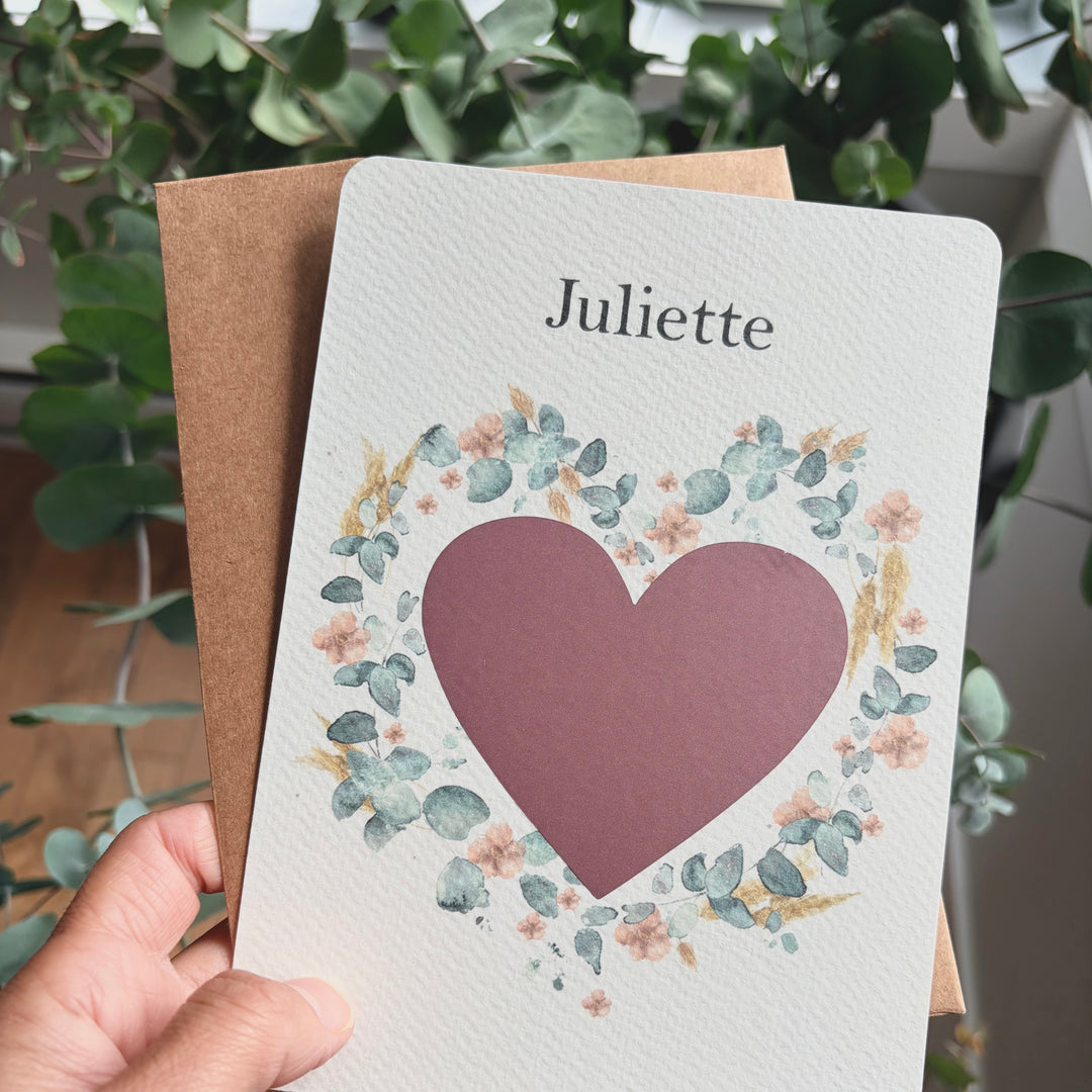 Carte à gratter - Veux-tu être ma demoiselle d’honneur? Couronne fleurie
