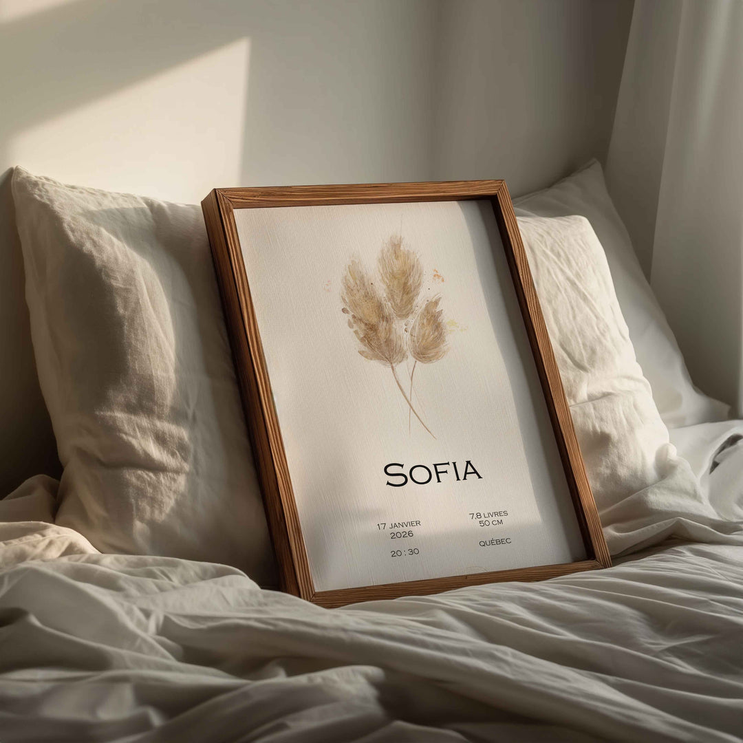 Birth poster - Pampas trio