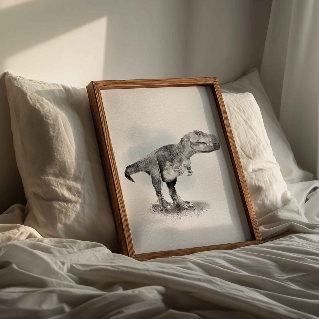 Illustration - Dinosaure - T-Rex noir et blanc