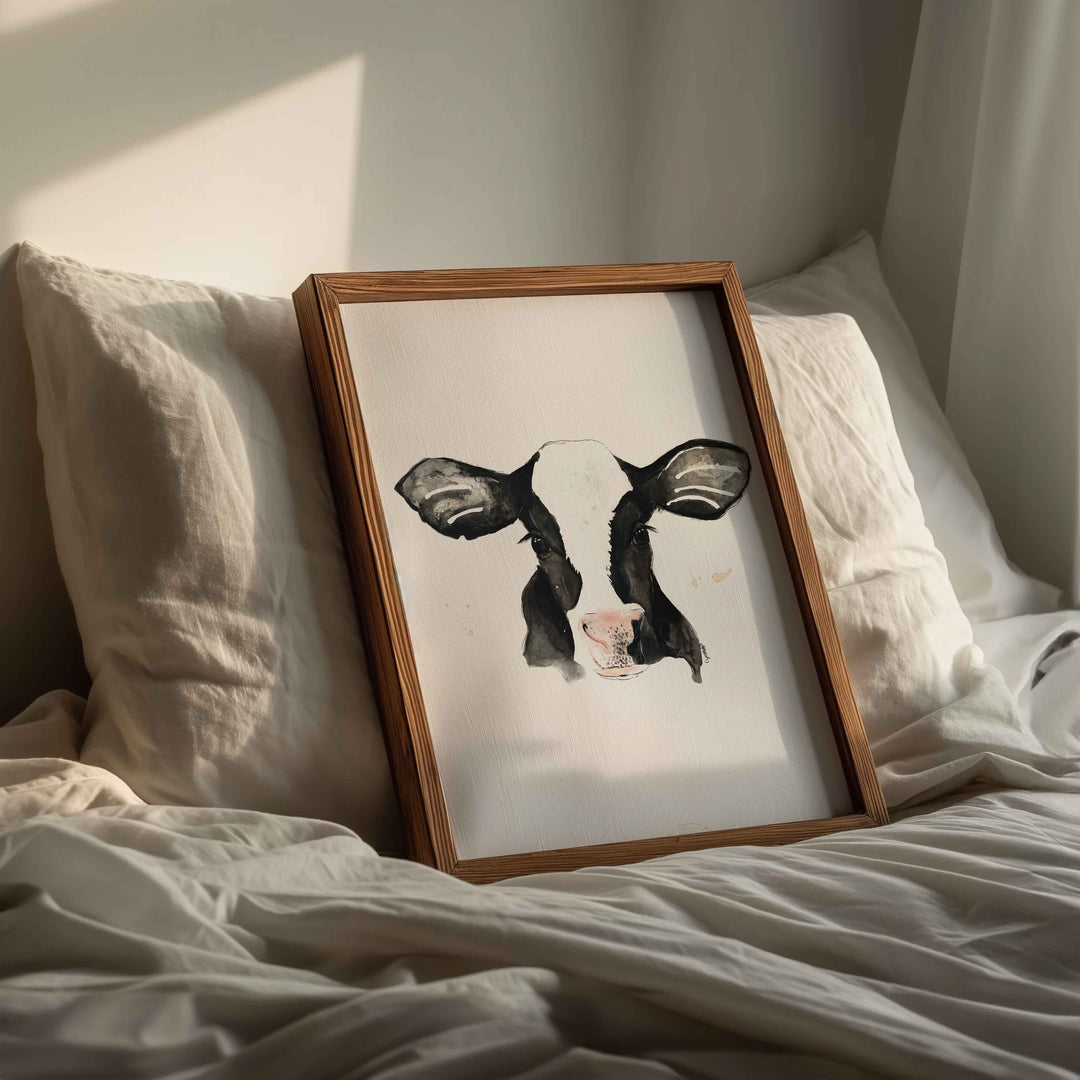 Illustration - animaux de la ferme - Vache holstein