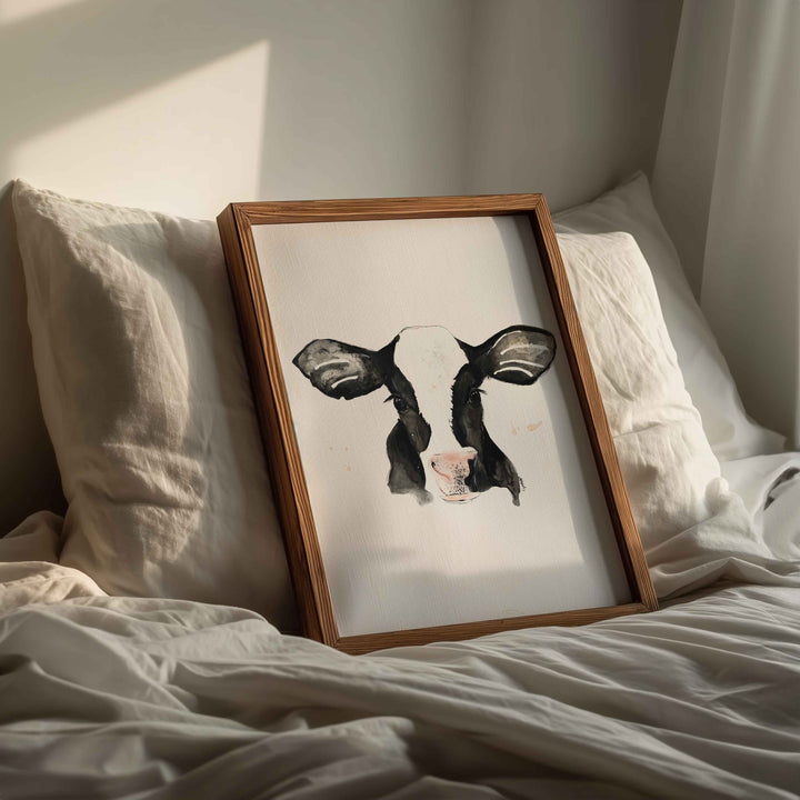 Illustration - animaux de la ferme - Vache holstein