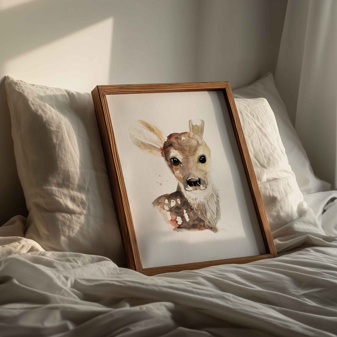 Wall poster - Gentle deer with a tender gaze