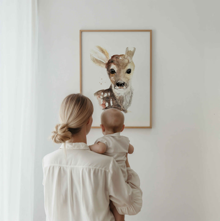 Wall poster - Gentle deer with a tender gaze