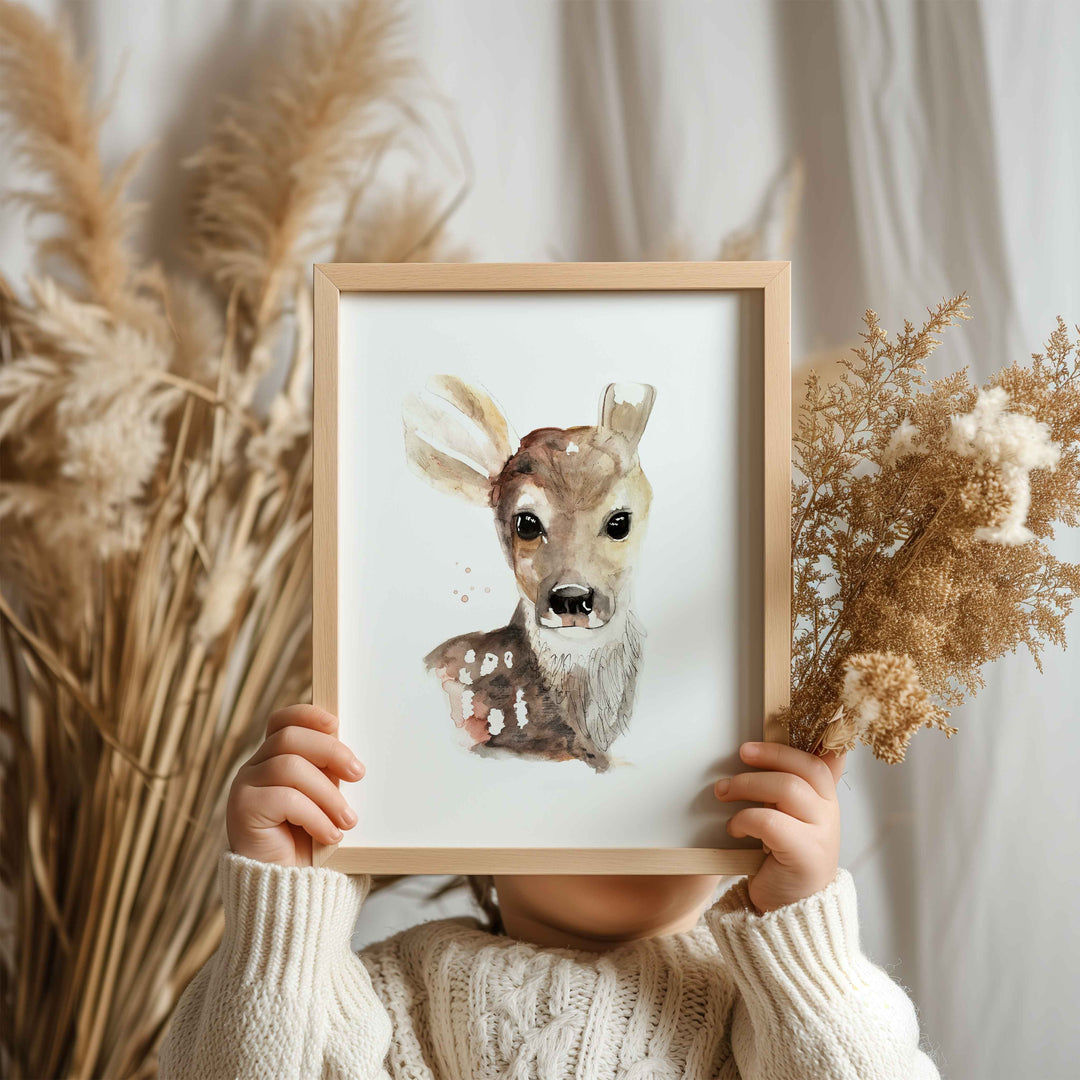 Wall poster - Gentle deer with a tender gaze