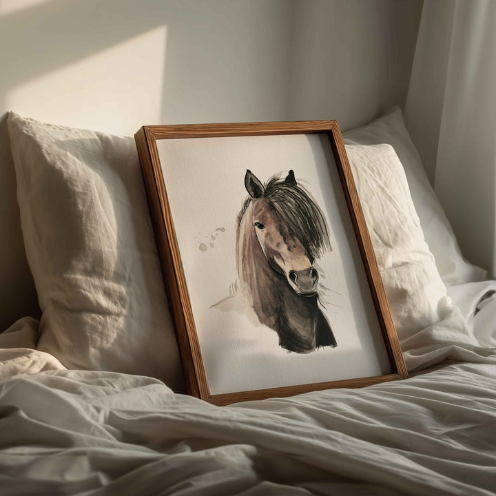 Illustration - animaux de la ferme - jeune cheval