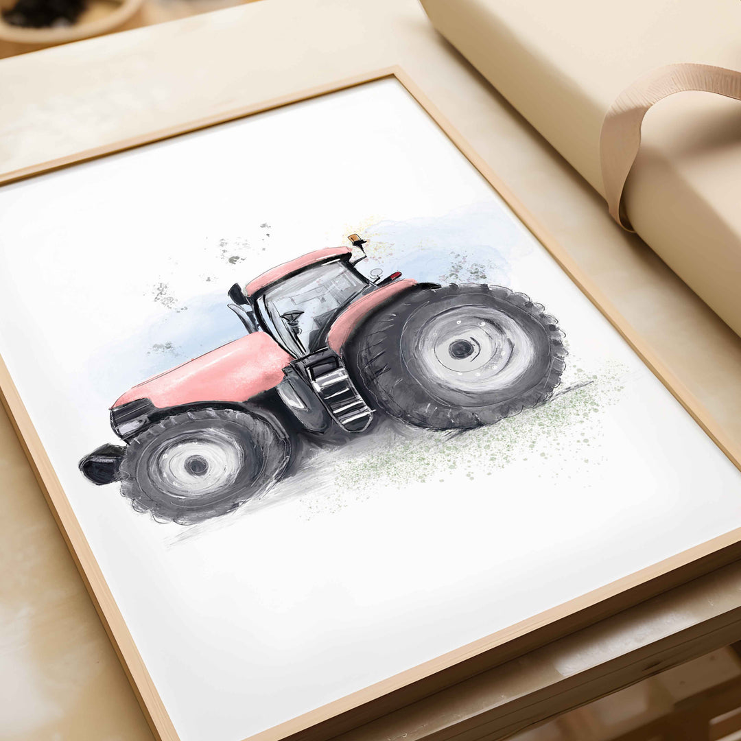 Illustration - Farm Tractor (Color choice)