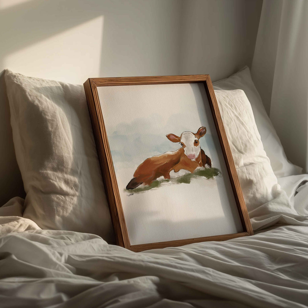 Wall print - Hereford Calf