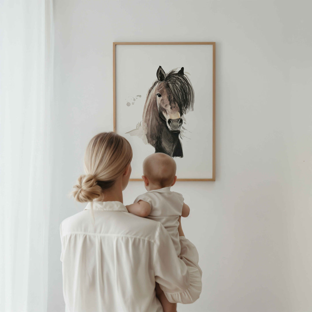 Illustration - animaux de la ferme - jeune cheval