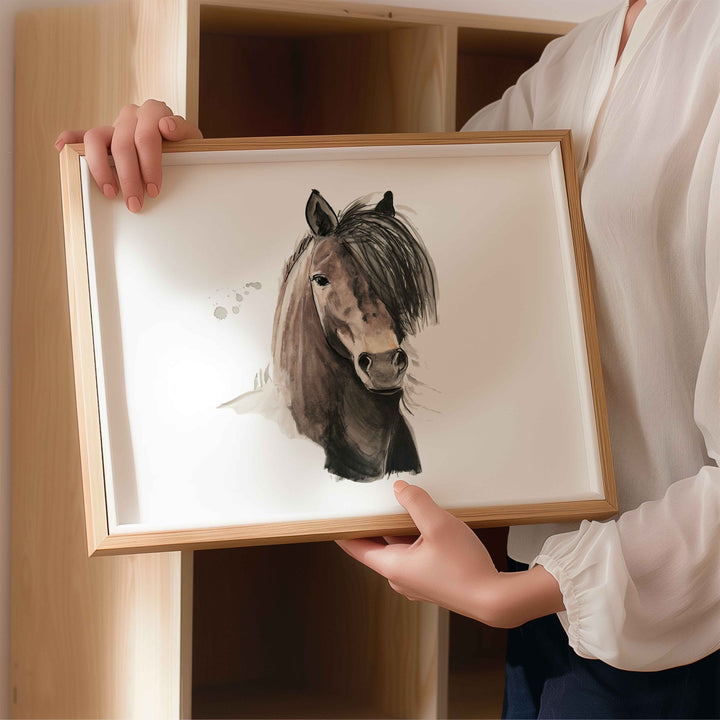 Illustration - animaux de la ferme - jeune cheval