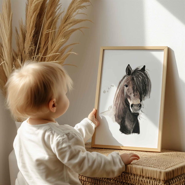 Illustration - animaux de la ferme - jeune cheval