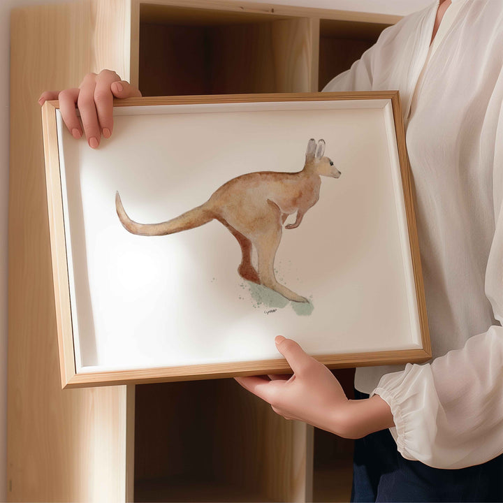 Print - Animals of Australia - Leaping Kangaroo