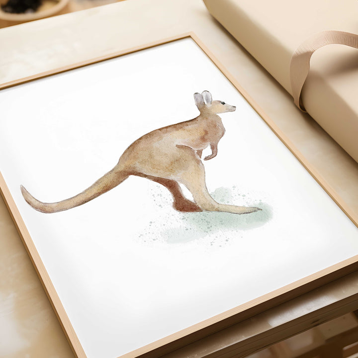 Print - Animals of Australia - Leaping Kangaroo