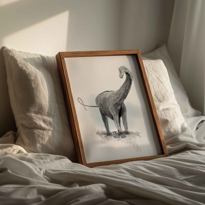 Set of dinosaur illustrations – black and white 2