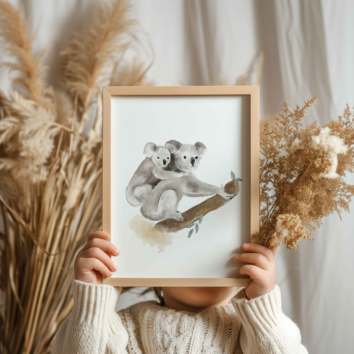 Poster - Australian animals - mother koala and her baby