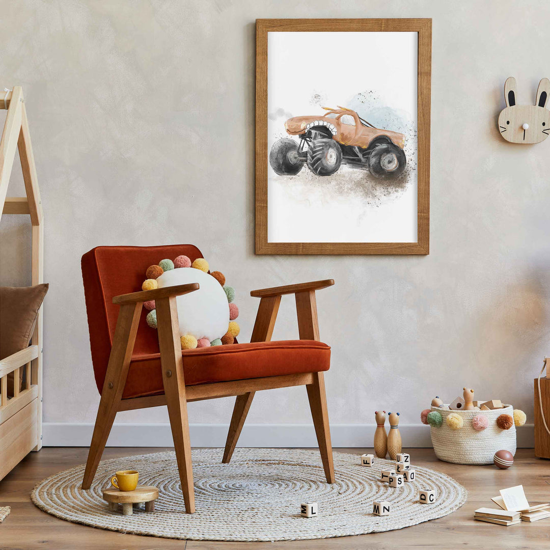 Set of 6 Monster Truck illustrations