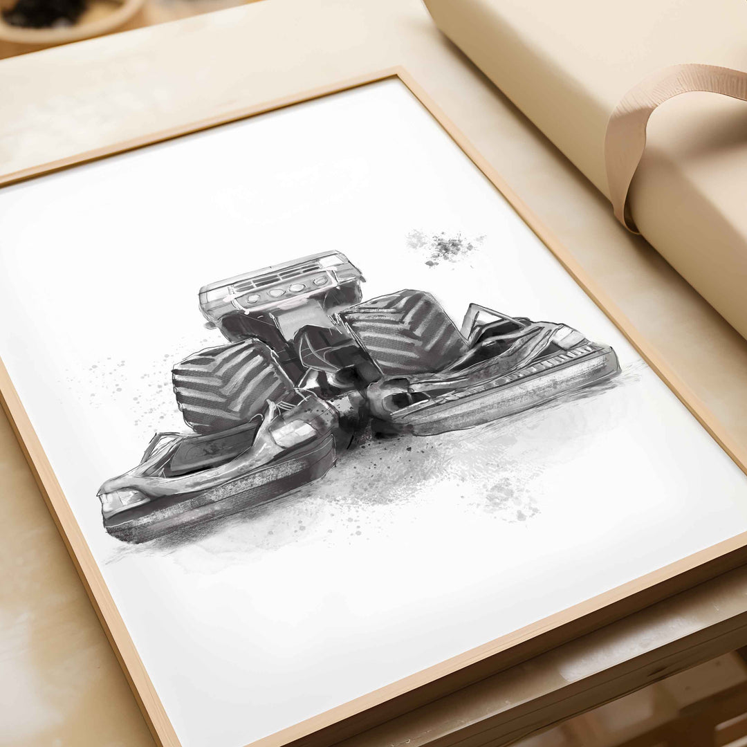 Monster Trucks poster set - Black and white