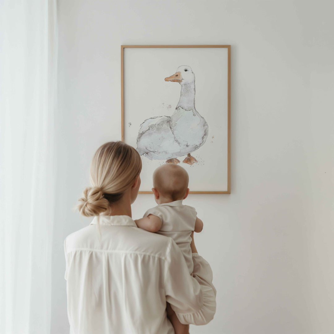 Wall poster - white goose