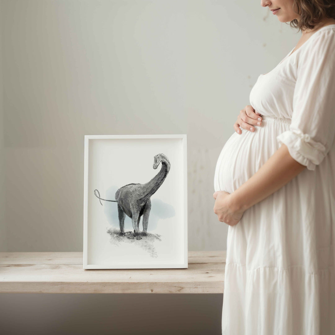 Set of dinosaur illustrations – black and white 2