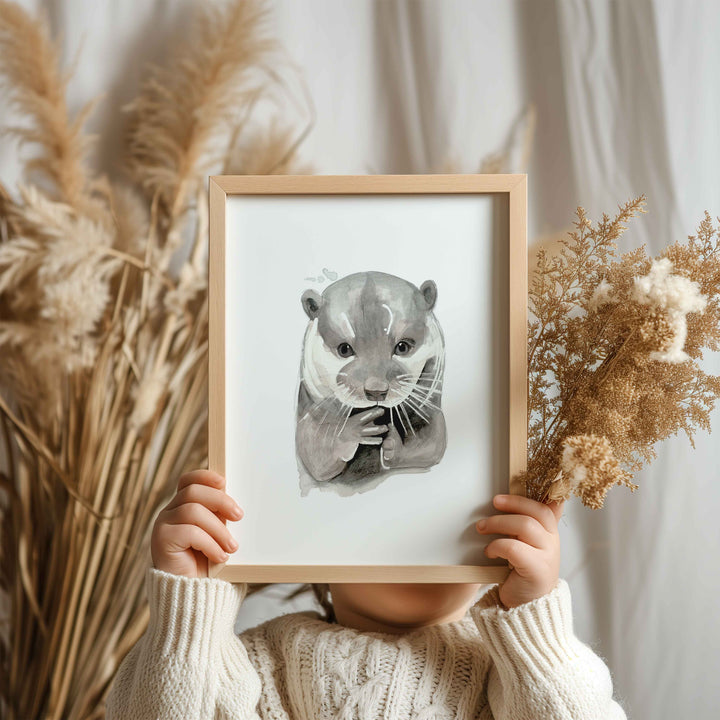 Trio d'affiches animaux de la forêt - Castor, loutre, tamia