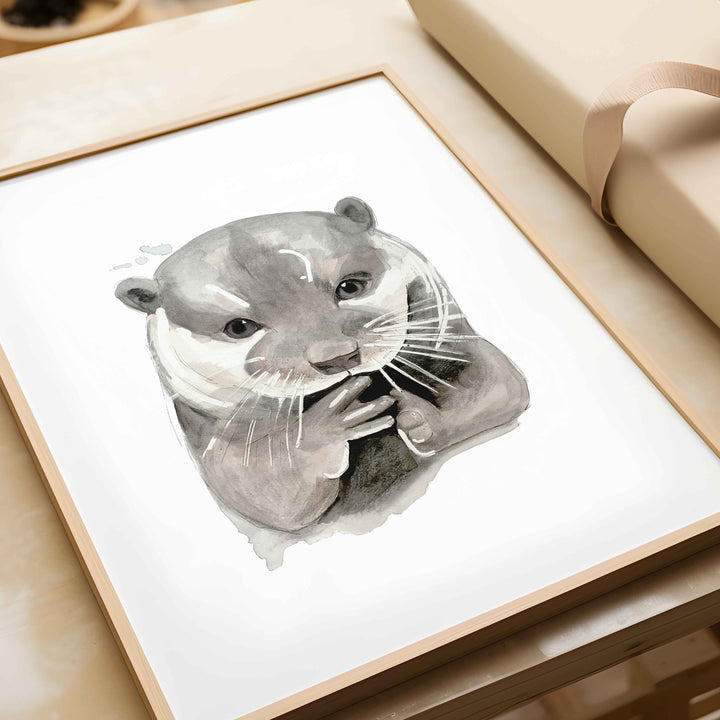 Trio d'affiches animaux de la forêt - Castor, loutre, tamia