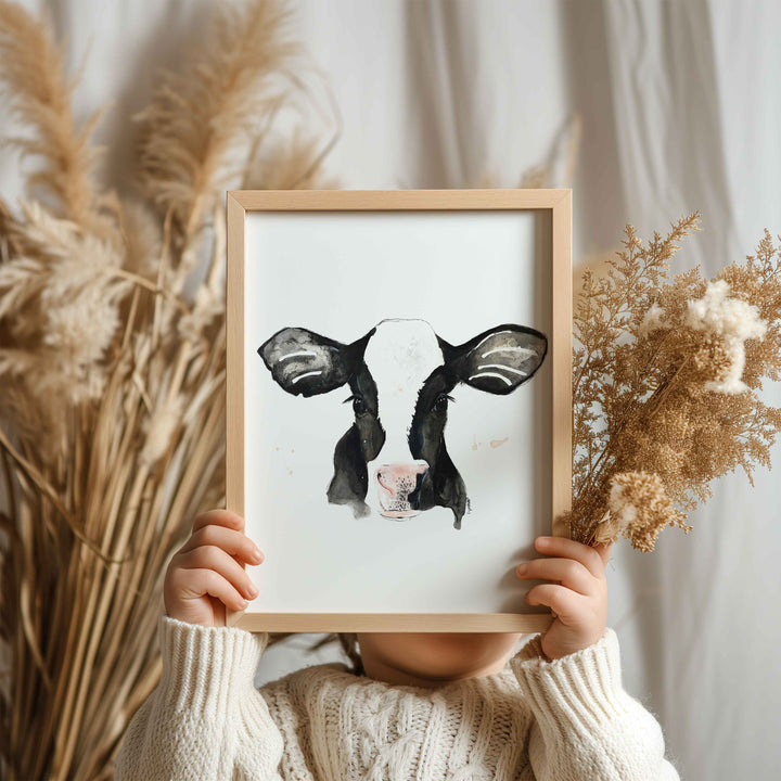 Illustration - animaux de la ferme - Vache holstein