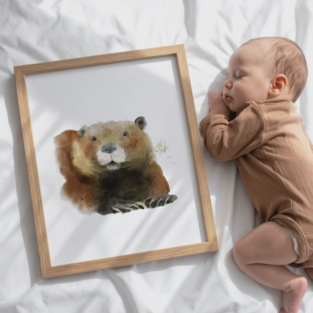 Wall poster - Mama Beaver