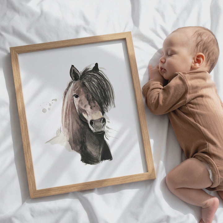 Illustration - animaux de la ferme - jeune cheval