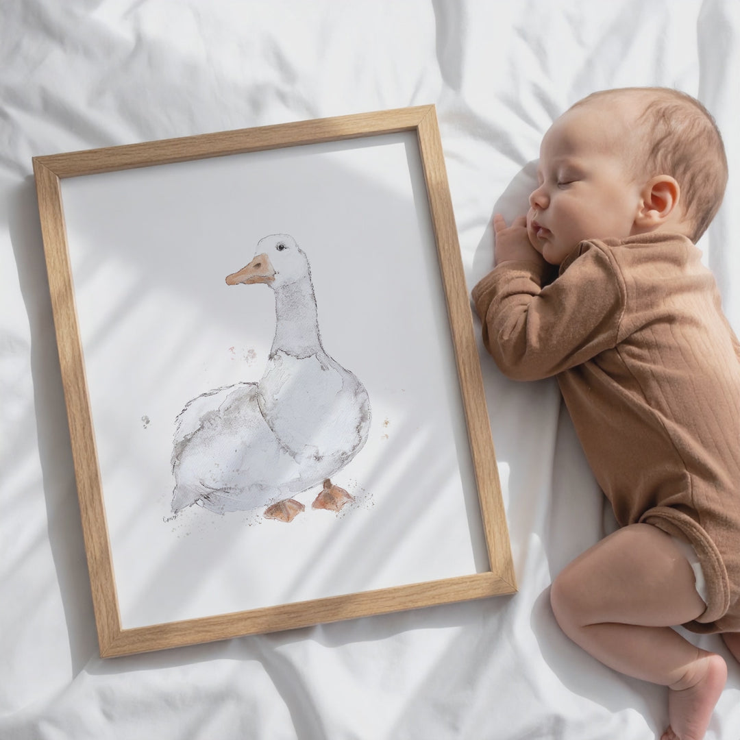 Wall poster - white goose