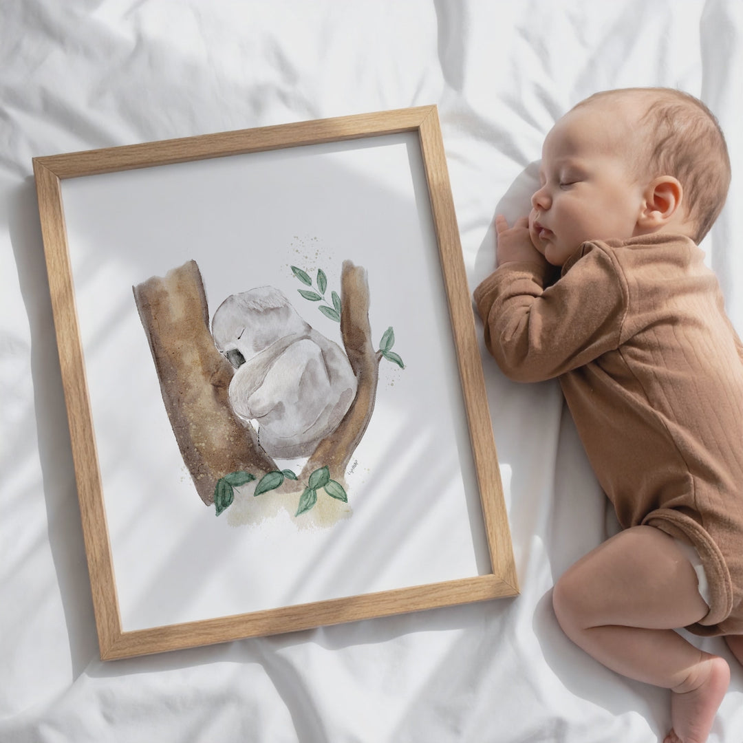 Wall art print - Sleepy Koala