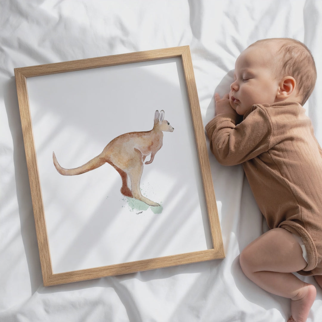 Print - Animals of Australia - Leaping Kangaroo