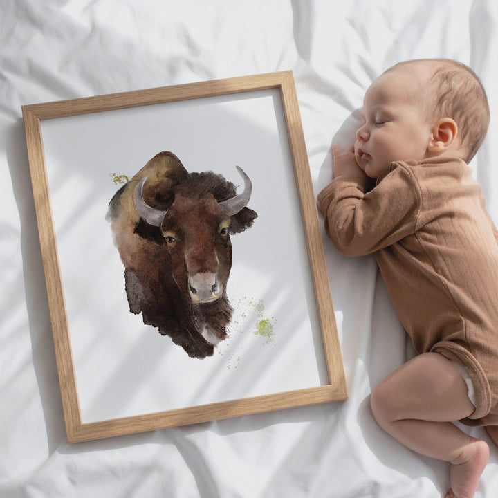 Illustration - animaux de la ferme - Le grand bison