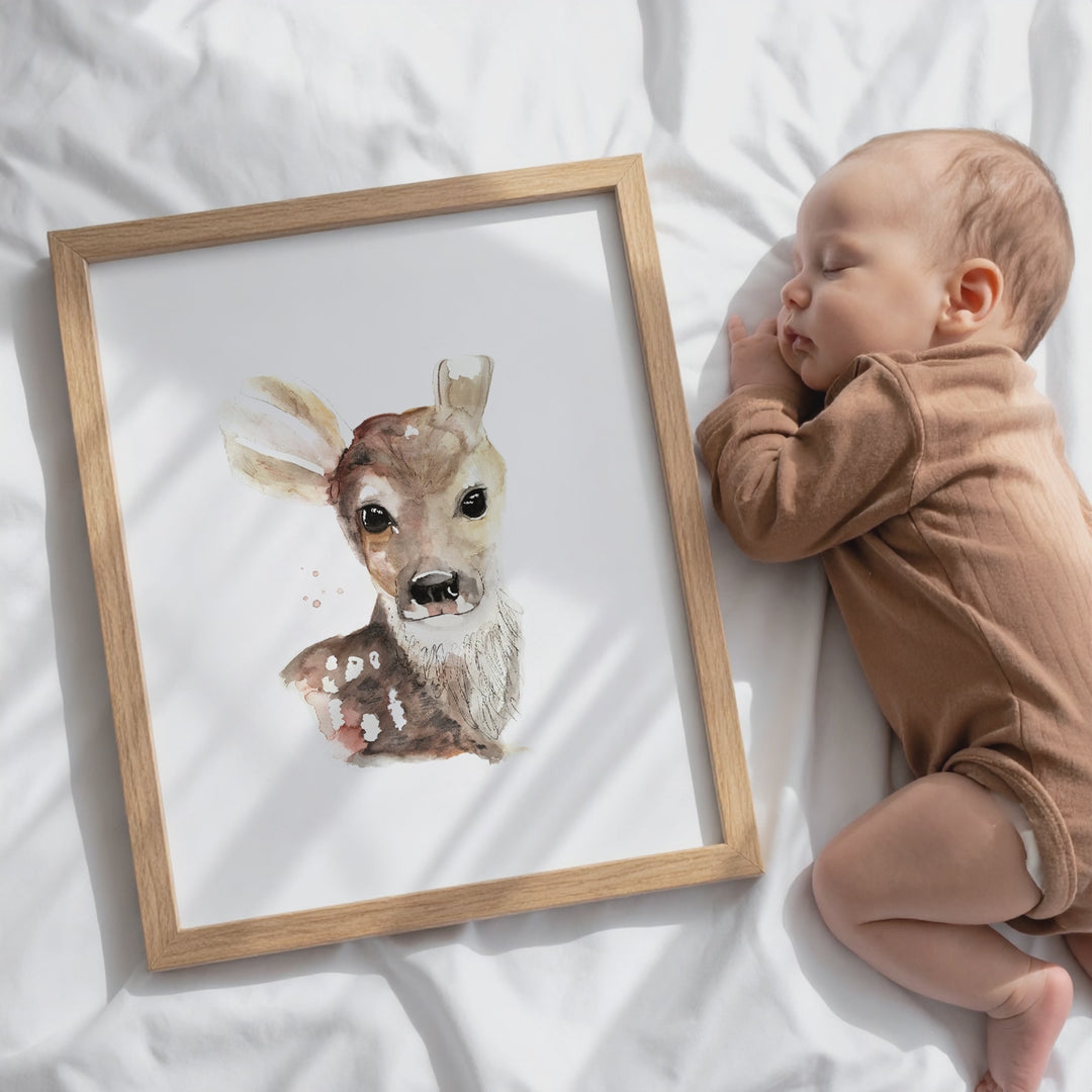 Wall poster - Gentle deer with a tender gaze