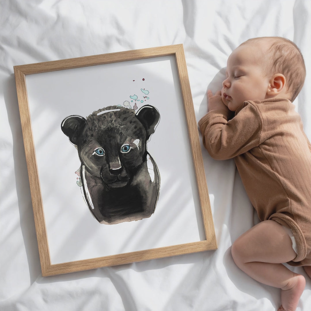 Illustration - Animaux de la jungle - Léopard noir
