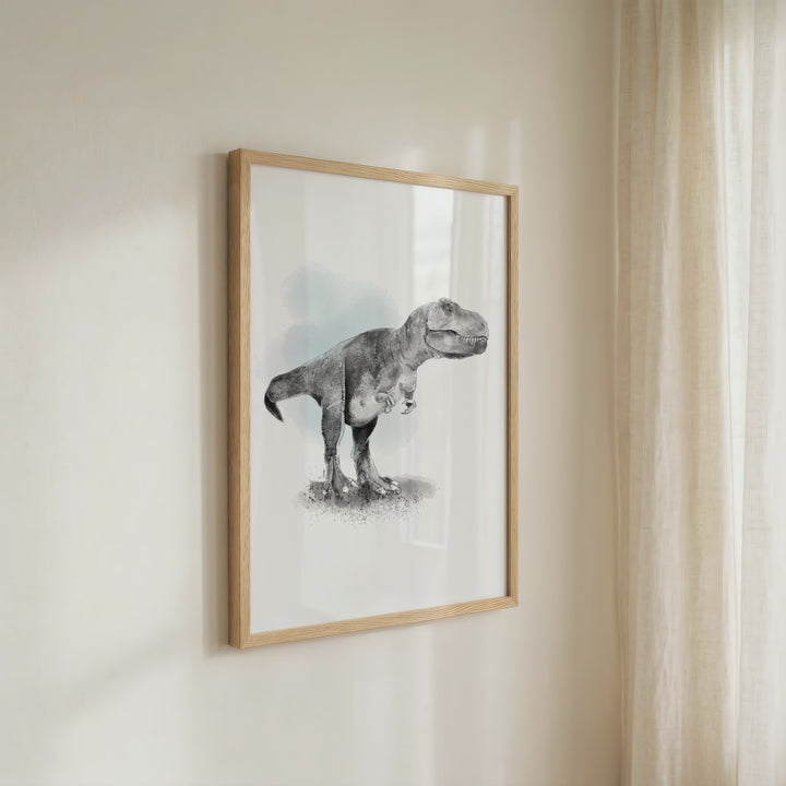 Illustration - Dinosaure - T-Rex noir et blanc