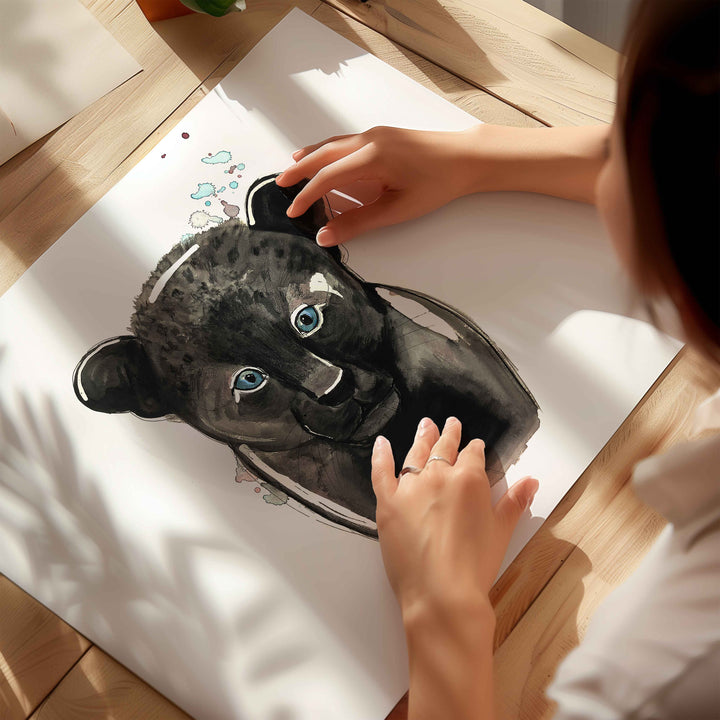 Illustration - Animaux de la jungle - Léopard noir