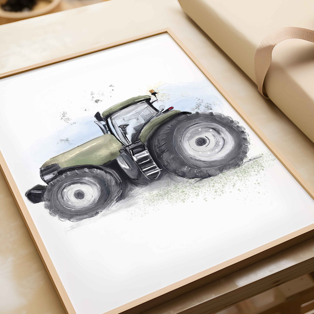 Illustration - Tracteur de ferme (Choix de couleurs)