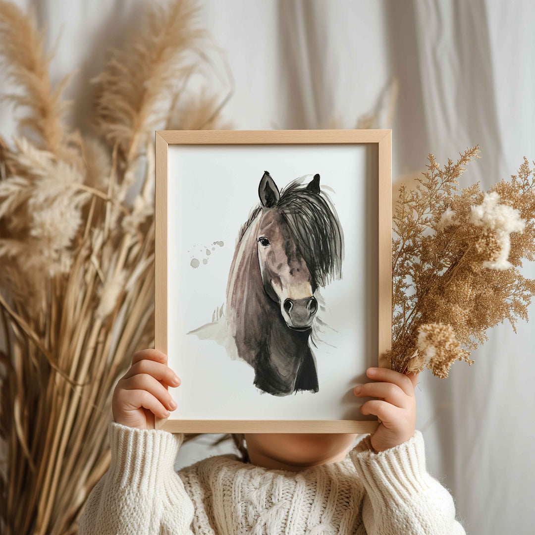 Illustration - animaux de la ferme - jeune cheval
