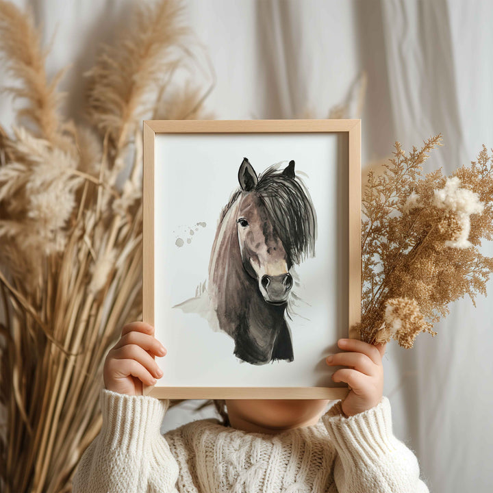 Illustration - animaux de la ferme - jeune cheval