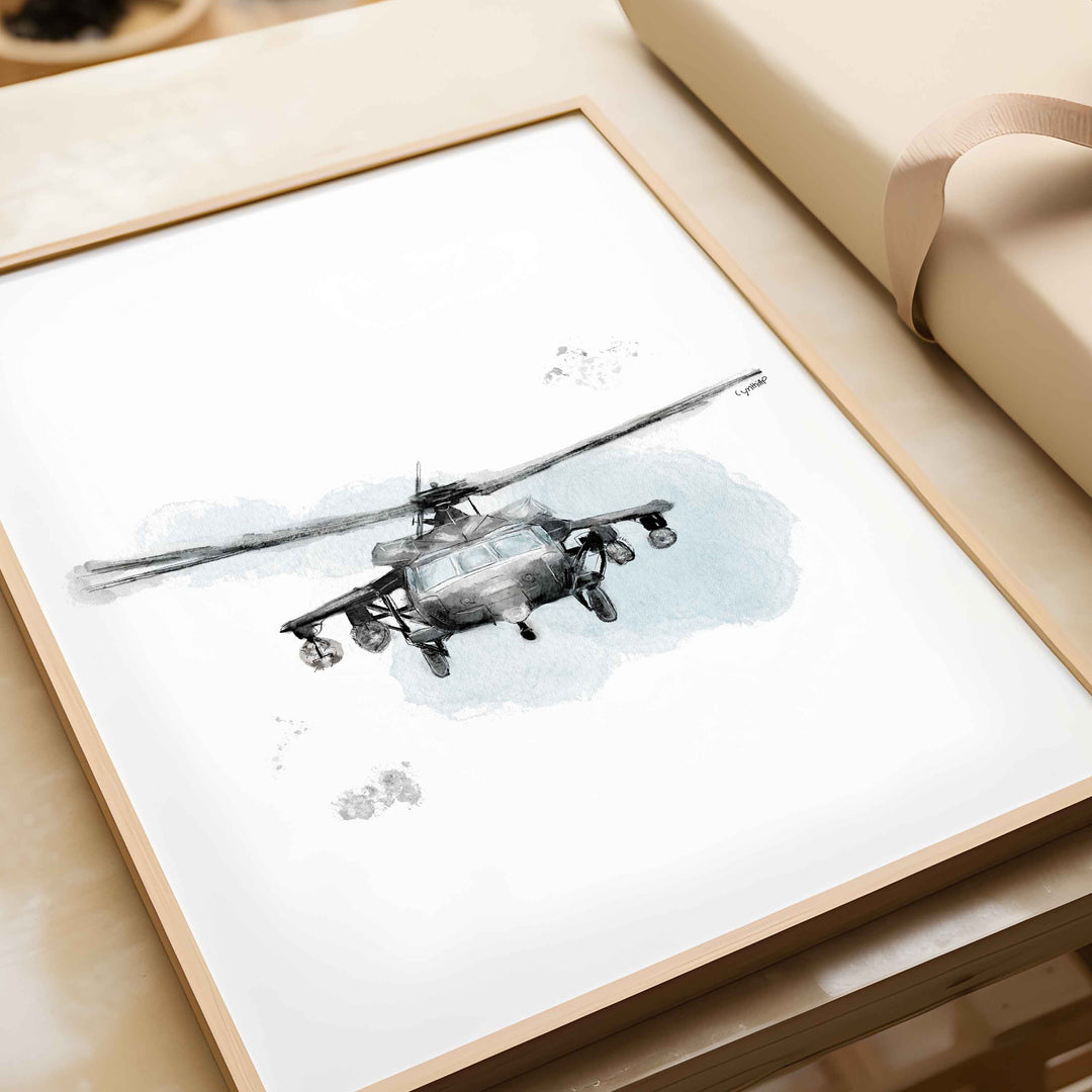 Ensemble affiches Hélicoptères Black Hawk - Noir et blanc