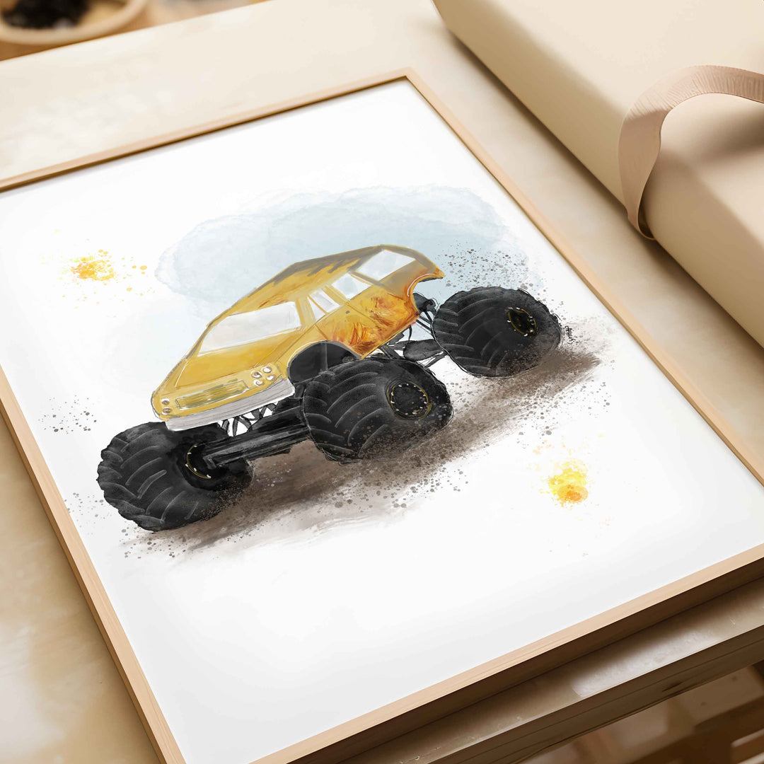 Set of 6 Monster Truck illustrations