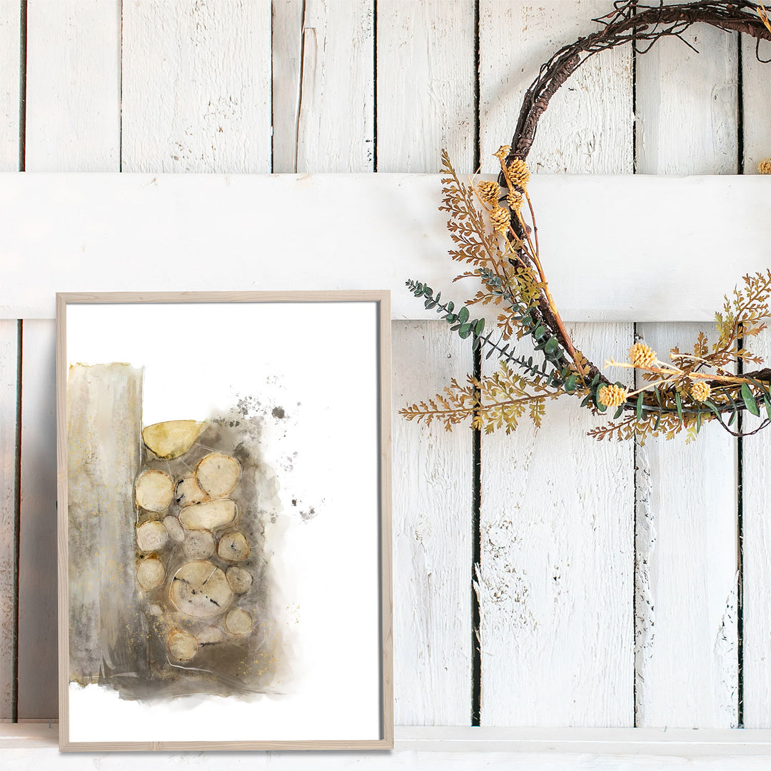 Illustration billots de bois