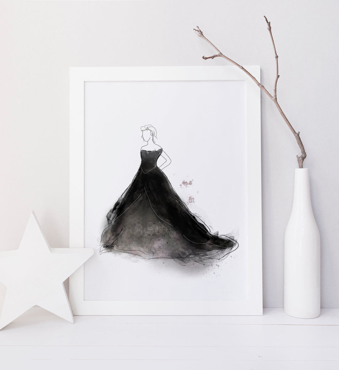 Ensemble d'affiches robe de princesses